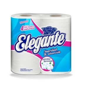 Elegante Papel Higienico x4u x30 mts hoja simple